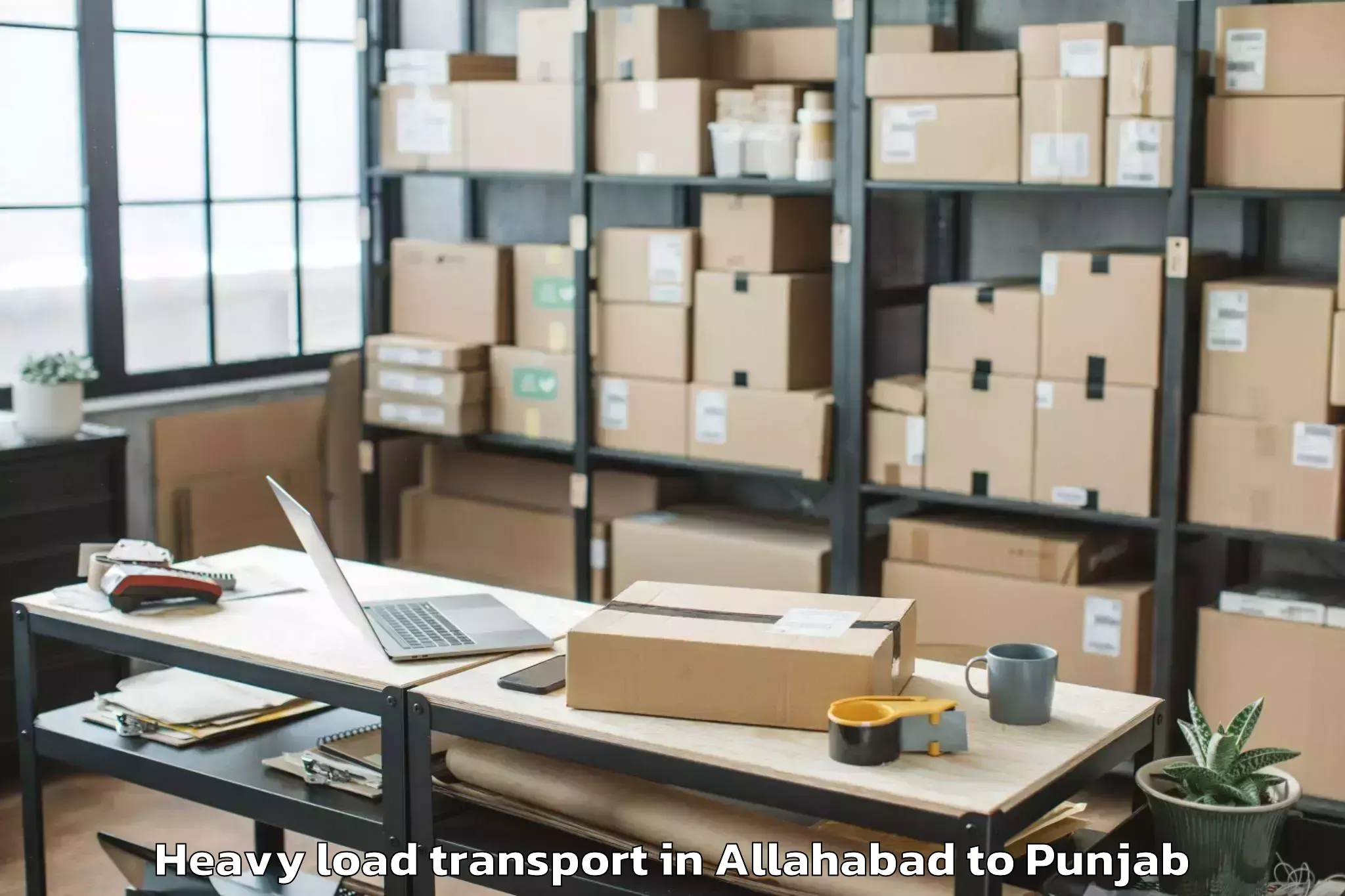 Book Allahabad to Tapa Heavy Load Transport Online